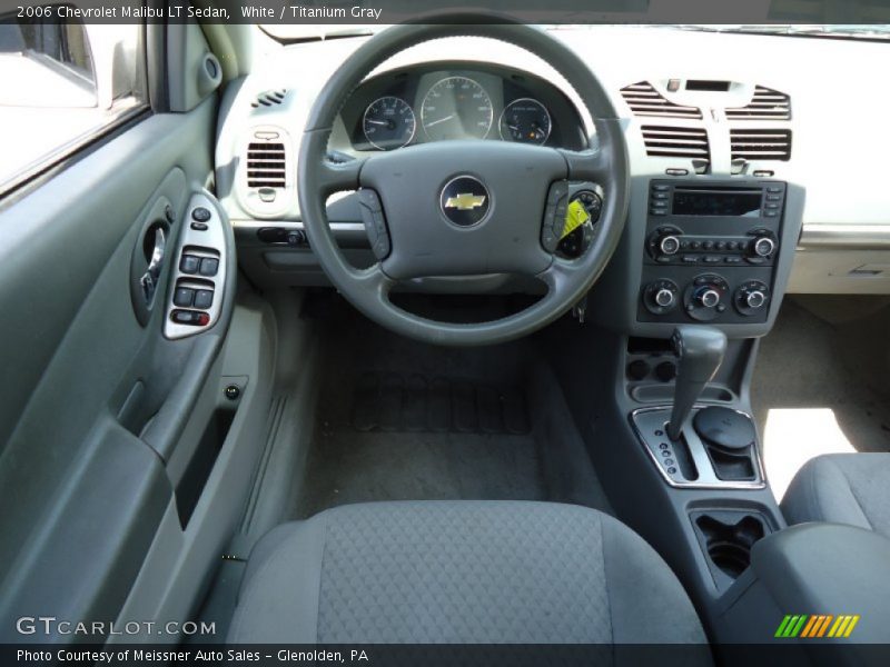 White / Titanium Gray 2006 Chevrolet Malibu LT Sedan
