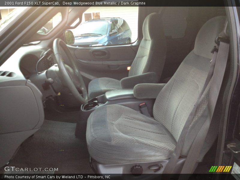 Deep Wedgewood Blue Metallic / Dark Graphite 2001 Ford F150 XLT SuperCab