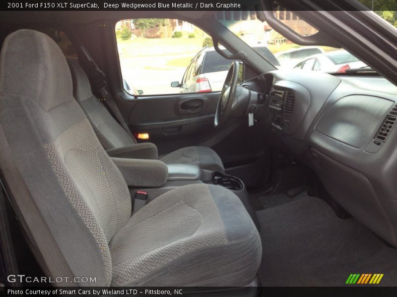 Deep Wedgewood Blue Metallic / Dark Graphite 2001 Ford F150 XLT SuperCab