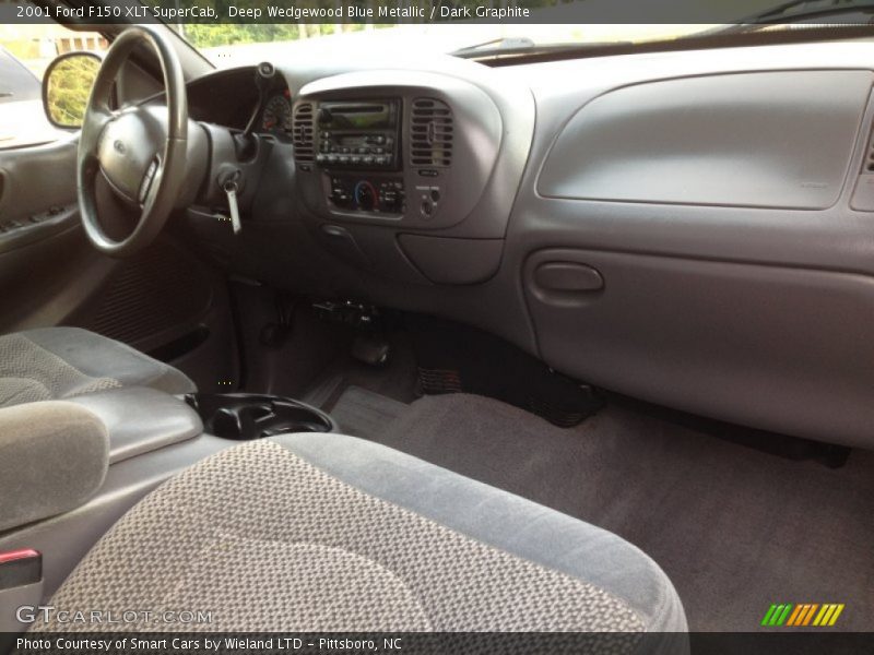 Deep Wedgewood Blue Metallic / Dark Graphite 2001 Ford F150 XLT SuperCab