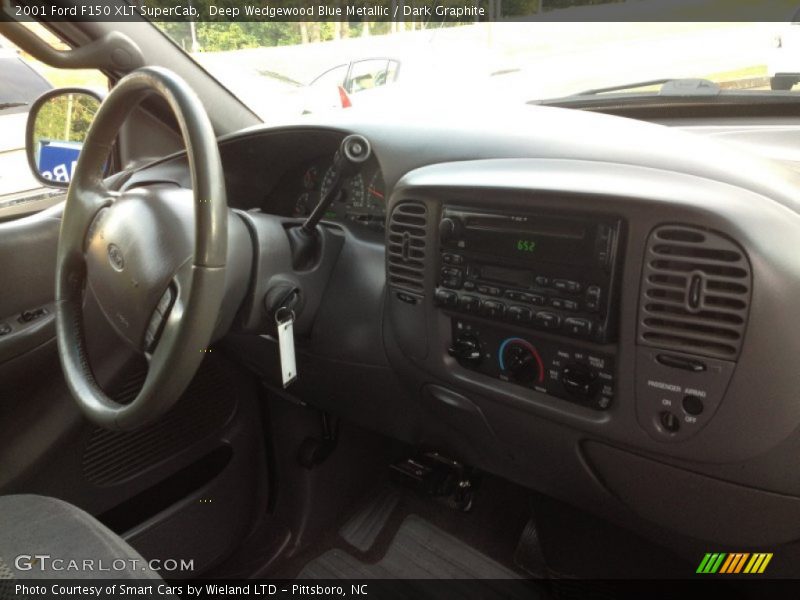 Deep Wedgewood Blue Metallic / Dark Graphite 2001 Ford F150 XLT SuperCab