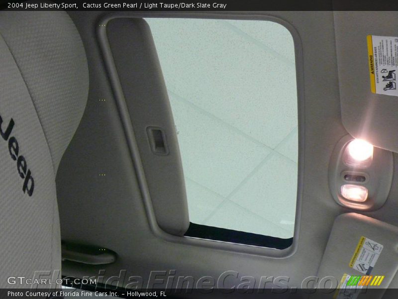 Cactus Green Pearl / Light Taupe/Dark Slate Gray 2004 Jeep Liberty Sport