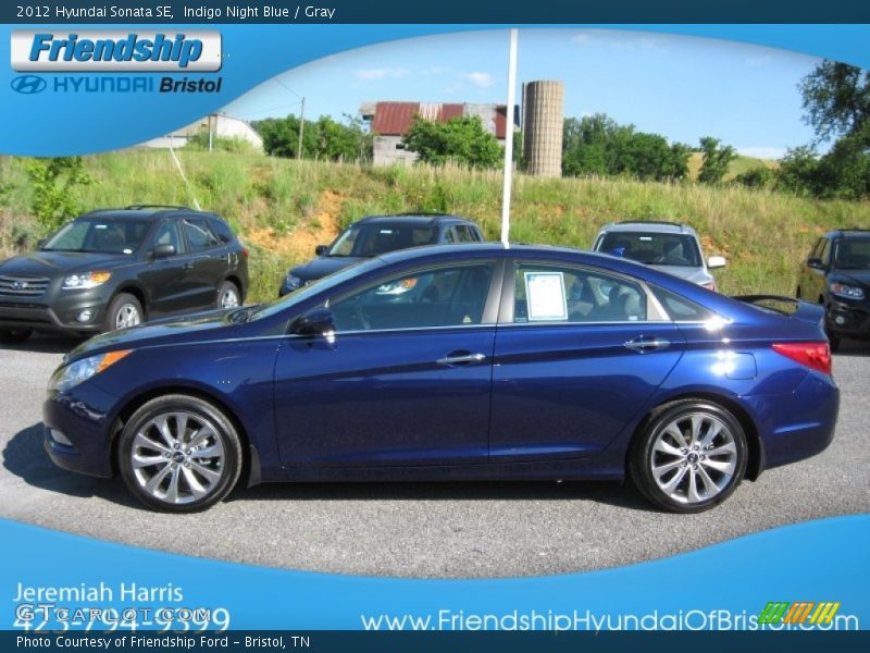 Indigo Night Blue / Gray 2012 Hyundai Sonata SE