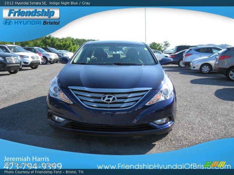 Indigo Night Blue / Gray 2012 Hyundai Sonata SE