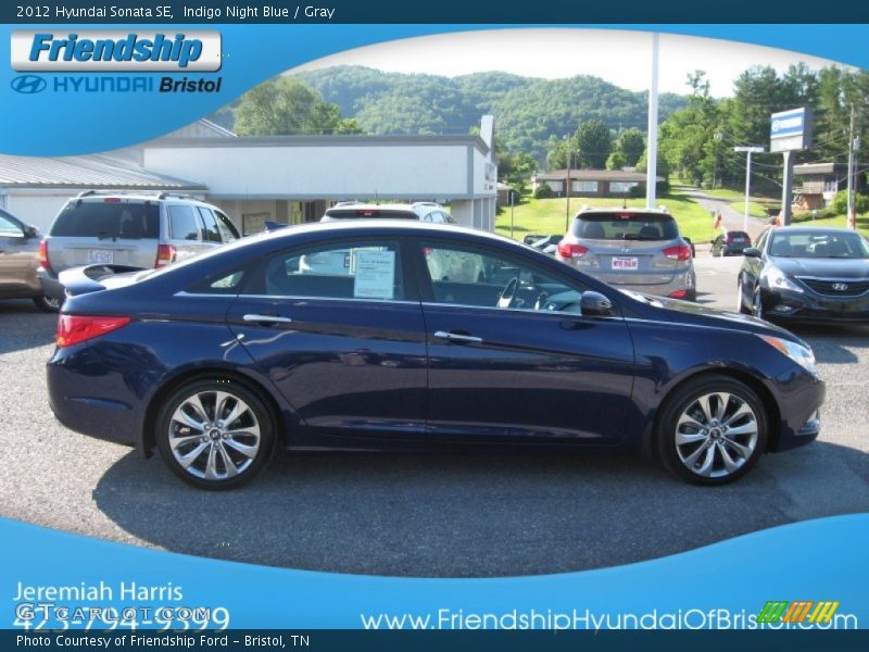 Indigo Night Blue / Gray 2012 Hyundai Sonata SE