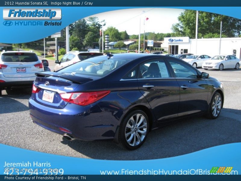 Indigo Night Blue / Gray 2012 Hyundai Sonata SE
