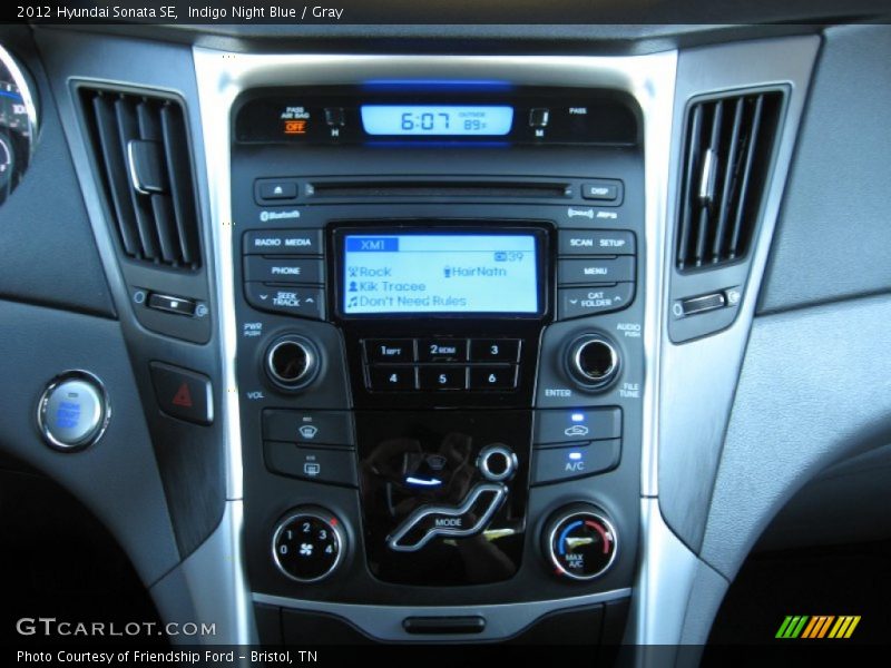 Indigo Night Blue / Gray 2012 Hyundai Sonata SE