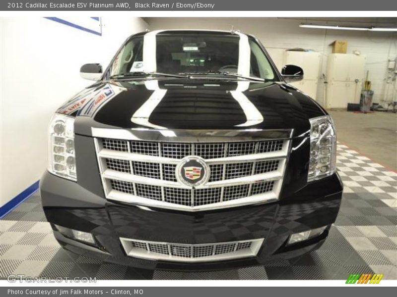 Black Raven / Ebony/Ebony 2012 Cadillac Escalade ESV Platinum AWD