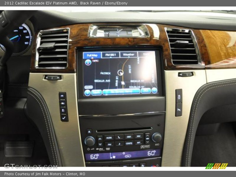 Black Raven / Ebony/Ebony 2012 Cadillac Escalade ESV Platinum AWD