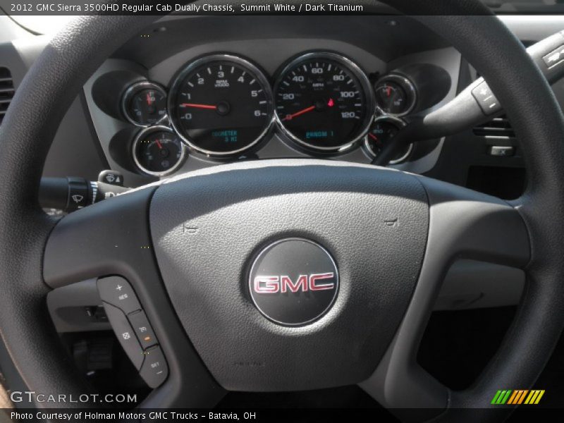 Summit White / Dark Titanium 2012 GMC Sierra 3500HD Regular Cab Dually Chassis