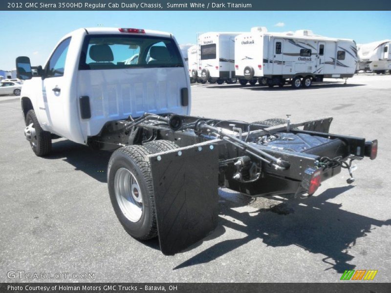 Summit White / Dark Titanium 2012 GMC Sierra 3500HD Regular Cab Dually Chassis