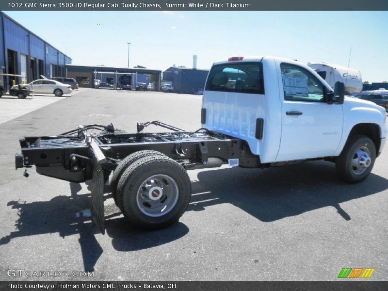 Summit White / Dark Titanium 2012 GMC Sierra 3500HD Regular Cab Dually Chassis