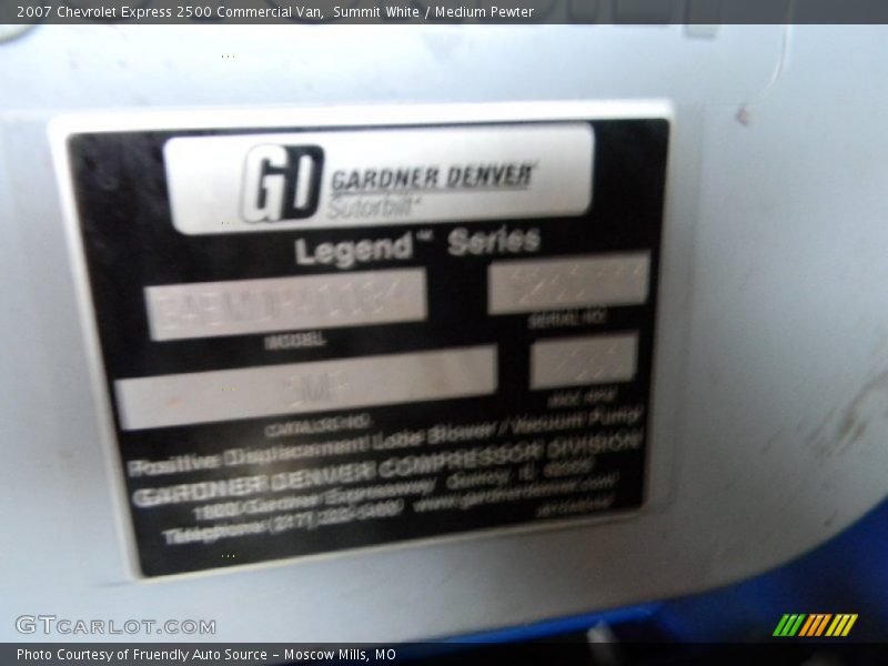 Summit White / Medium Pewter 2007 Chevrolet Express 2500 Commercial Van