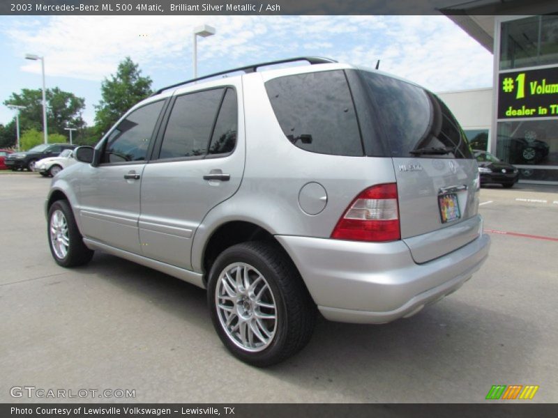 Brilliant Silver Metallic / Ash 2003 Mercedes-Benz ML 500 4Matic