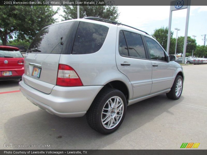 Brilliant Silver Metallic / Ash 2003 Mercedes-Benz ML 500 4Matic