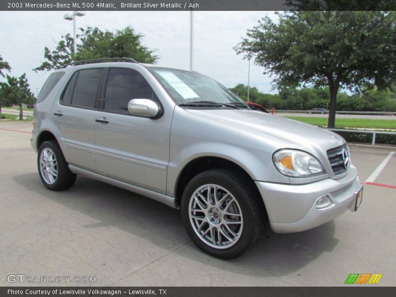 Brilliant Silver Metallic / Ash 2003 Mercedes-Benz ML 500 4Matic