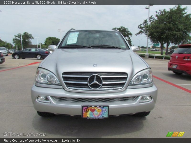 Brilliant Silver Metallic / Ash 2003 Mercedes-Benz ML 500 4Matic