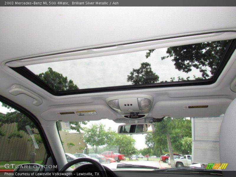 Brilliant Silver Metallic / Ash 2003 Mercedes-Benz ML 500 4Matic
