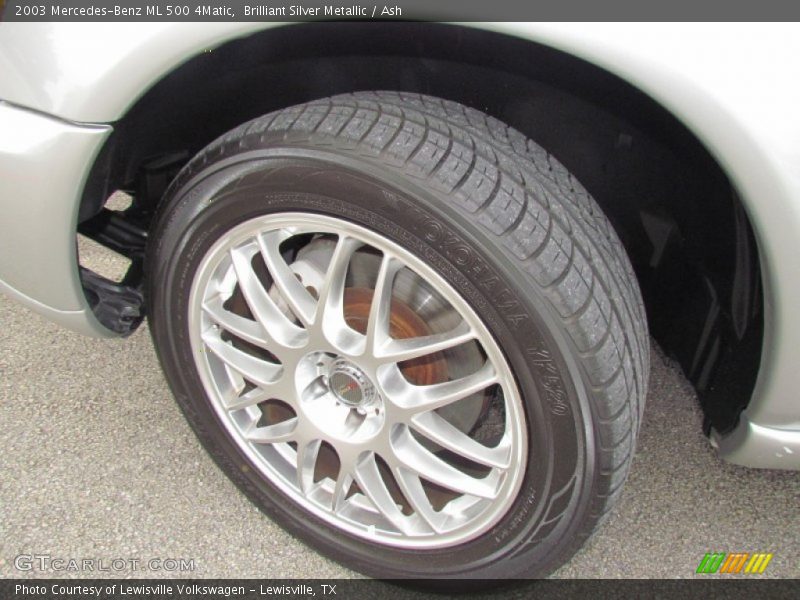 Brilliant Silver Metallic / Ash 2003 Mercedes-Benz ML 500 4Matic