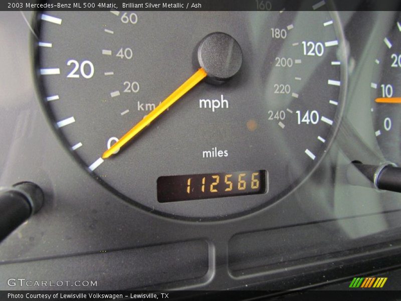 Brilliant Silver Metallic / Ash 2003 Mercedes-Benz ML 500 4Matic