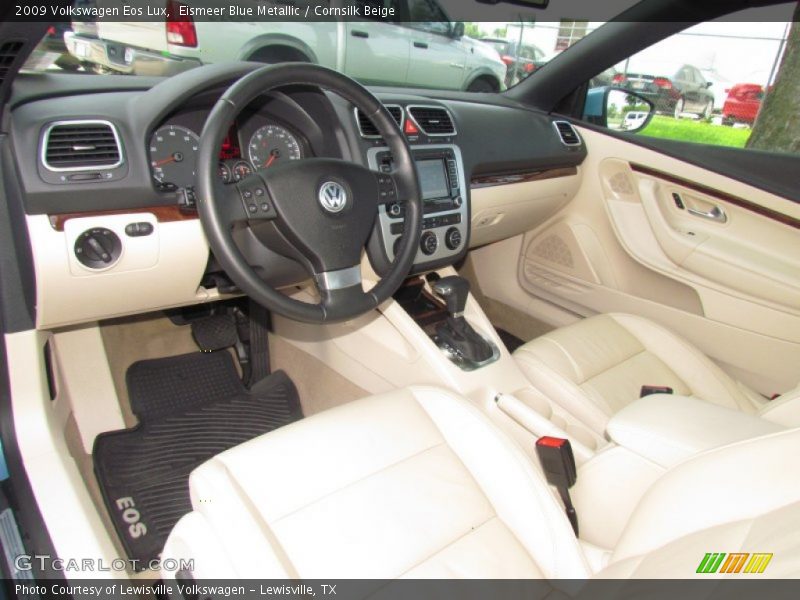 Eismeer Blue Metallic / Cornsilk Beige 2009 Volkswagen Eos Lux