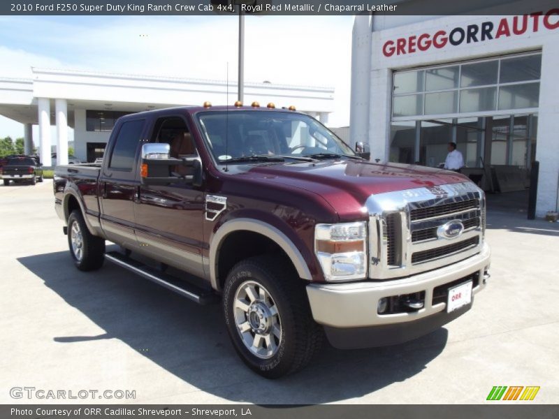 Royal Red Metallic / Chaparral Leather 2010 Ford F250 Super Duty King Ranch Crew Cab 4x4