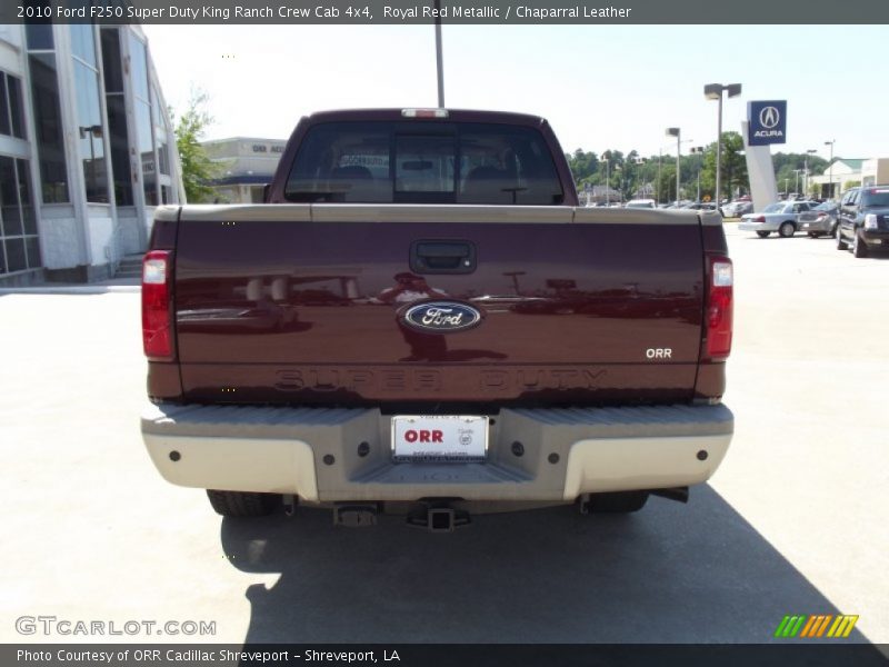 Royal Red Metallic / Chaparral Leather 2010 Ford F250 Super Duty King Ranch Crew Cab 4x4