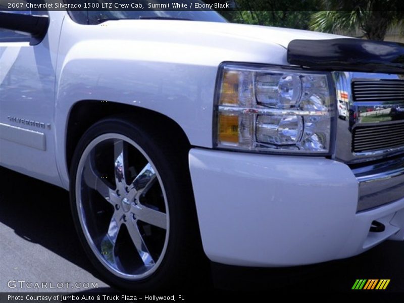 Summit White / Ebony Black 2007 Chevrolet Silverado 1500 LTZ Crew Cab