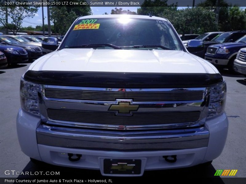Summit White / Ebony Black 2007 Chevrolet Silverado 1500 LTZ Crew Cab