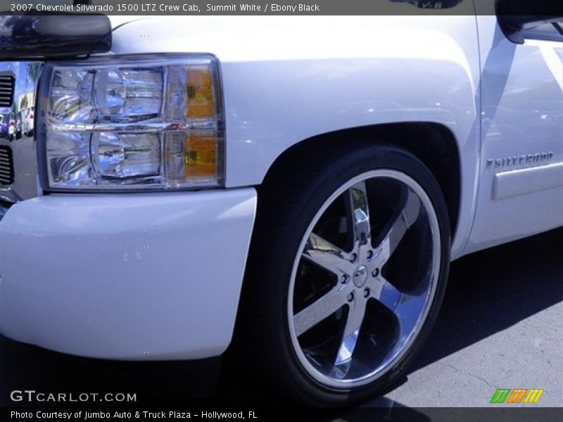 Summit White / Ebony Black 2007 Chevrolet Silverado 1500 LTZ Crew Cab