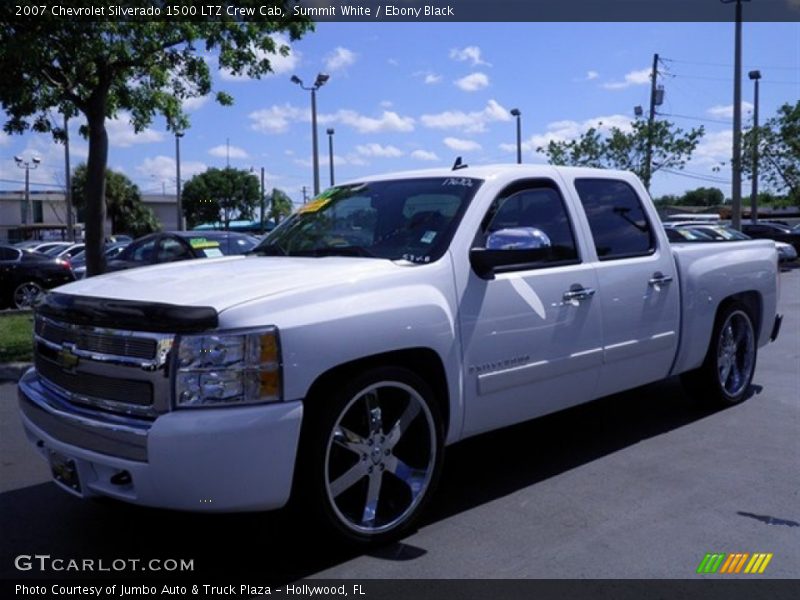 Summit White / Ebony Black 2007 Chevrolet Silverado 1500 LTZ Crew Cab