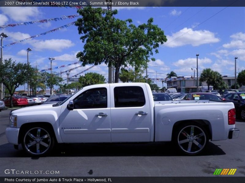 Summit White / Ebony Black 2007 Chevrolet Silverado 1500 LTZ Crew Cab