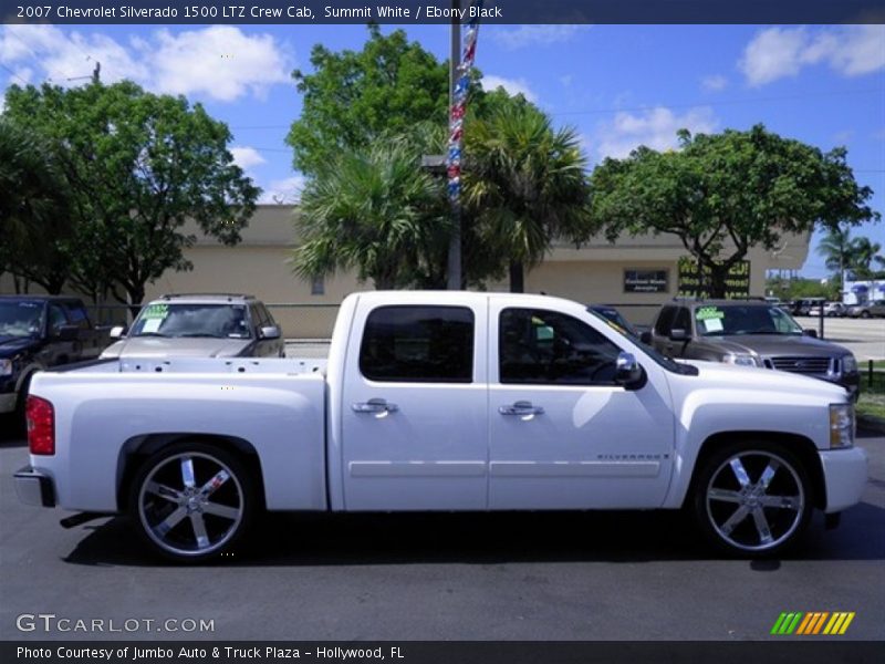Summit White / Ebony Black 2007 Chevrolet Silverado 1500 LTZ Crew Cab