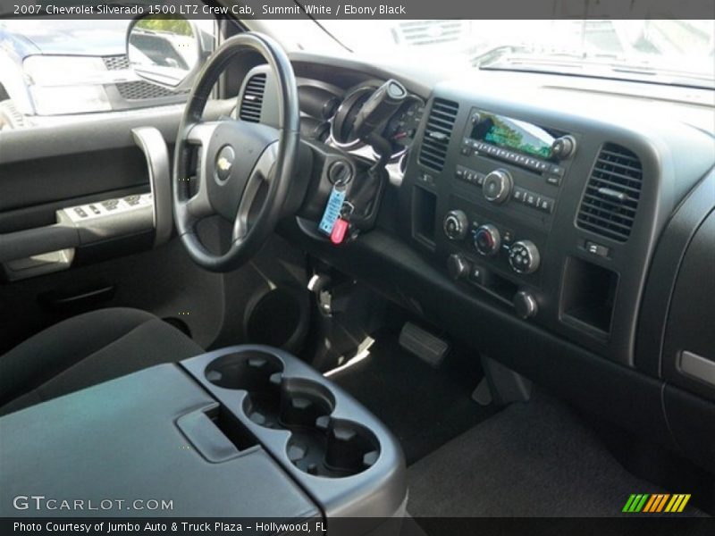 Summit White / Ebony Black 2007 Chevrolet Silverado 1500 LTZ Crew Cab