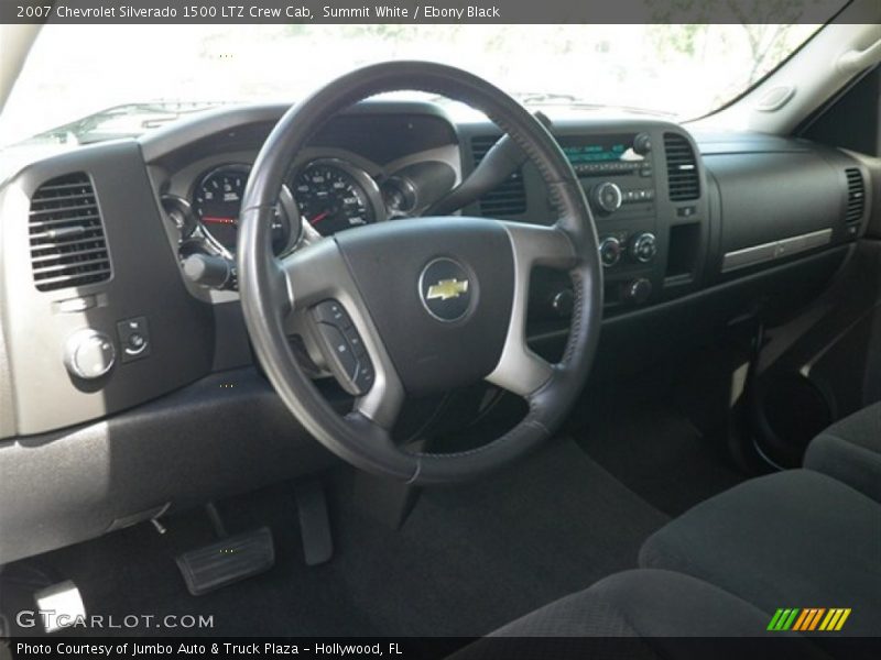 Summit White / Ebony Black 2007 Chevrolet Silverado 1500 LTZ Crew Cab