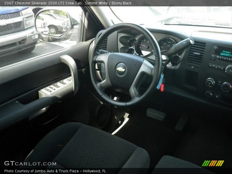 Summit White / Ebony Black 2007 Chevrolet Silverado 1500 LTZ Crew Cab