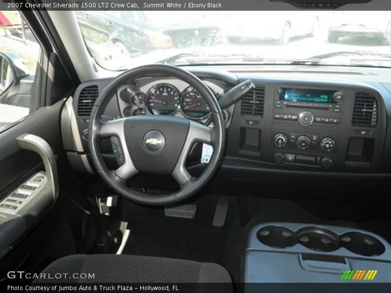 Summit White / Ebony Black 2007 Chevrolet Silverado 1500 LTZ Crew Cab