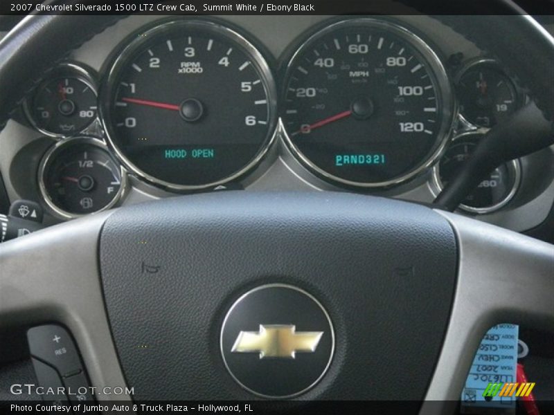 Summit White / Ebony Black 2007 Chevrolet Silverado 1500 LTZ Crew Cab