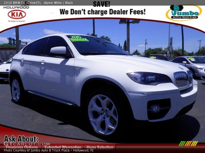 Alpine White / Black 2010 BMW X6 xDrive35i