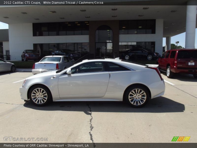 White Diamond Tricoat / Cashmere/Cocoa 2012 Cadillac CTS Coupe