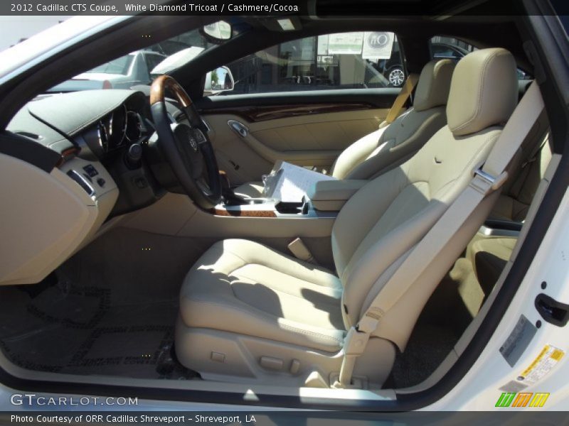 White Diamond Tricoat / Cashmere/Cocoa 2012 Cadillac CTS Coupe