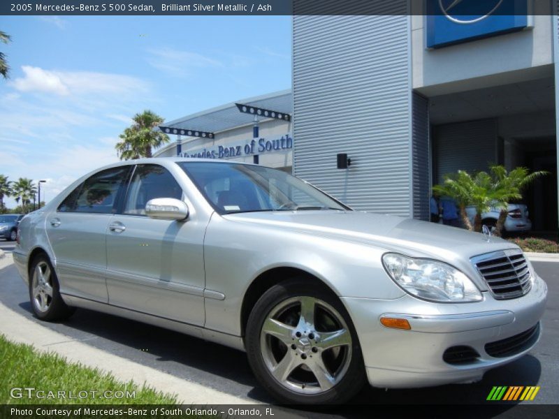 Brilliant Silver Metallic / Ash 2005 Mercedes-Benz S 500 Sedan