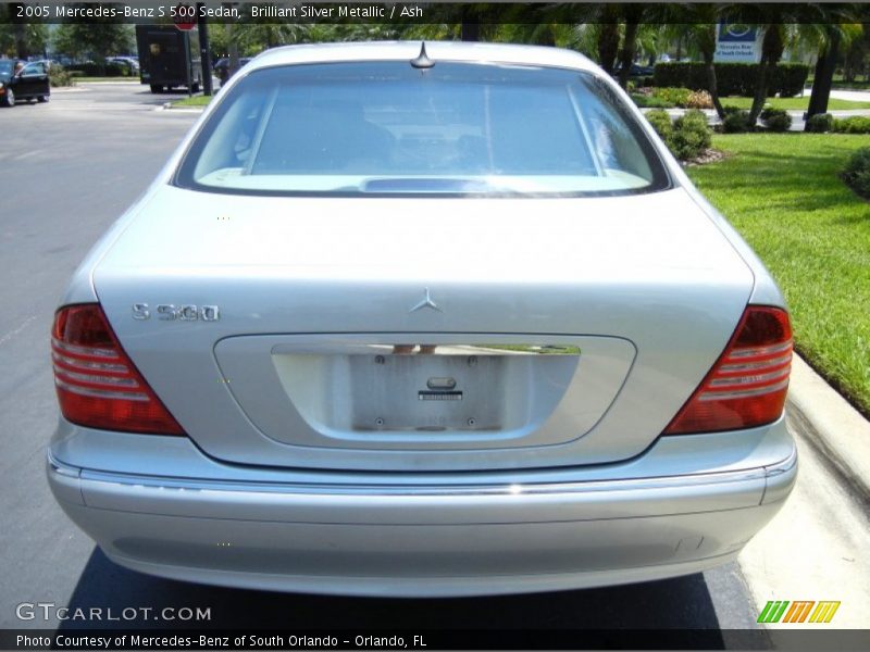 Brilliant Silver Metallic / Ash 2005 Mercedes-Benz S 500 Sedan