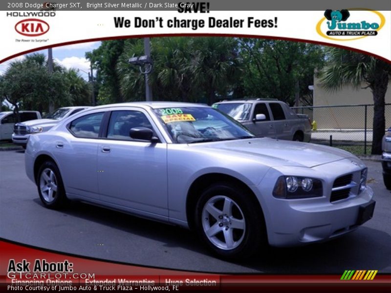 Bright Silver Metallic / Dark Slate Gray 2008 Dodge Charger SXT