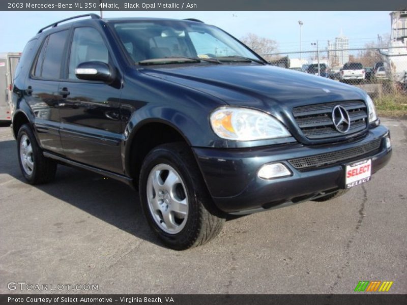 Black Opal Metallic / Ash 2003 Mercedes-Benz ML 350 4Matic