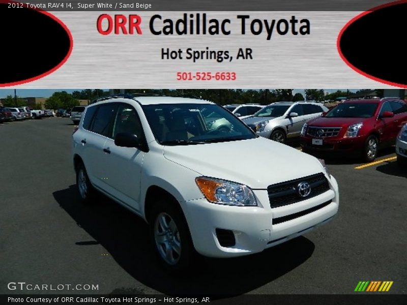 Super White / Sand Beige 2012 Toyota RAV4 I4