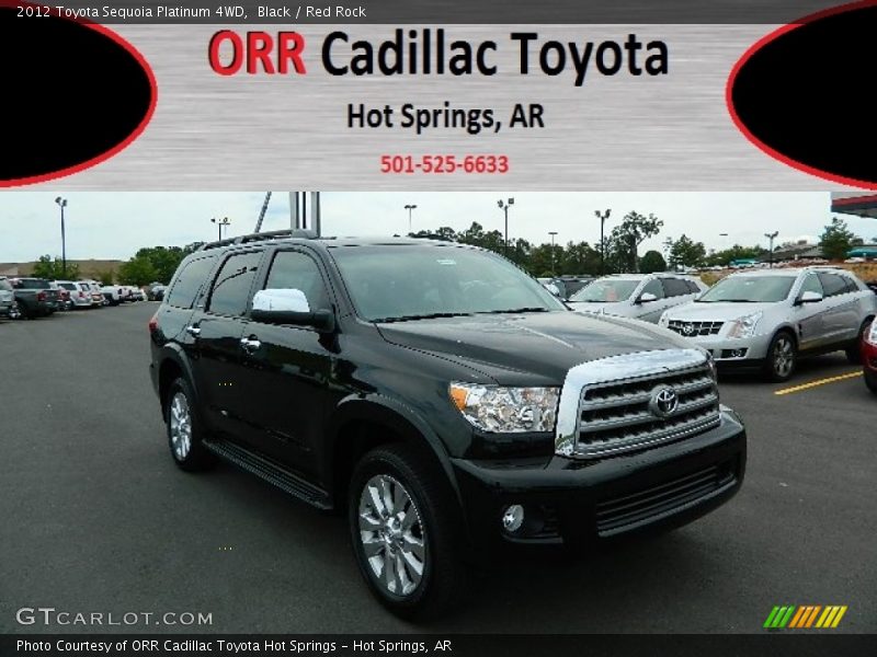 Black / Red Rock 2012 Toyota Sequoia Platinum 4WD