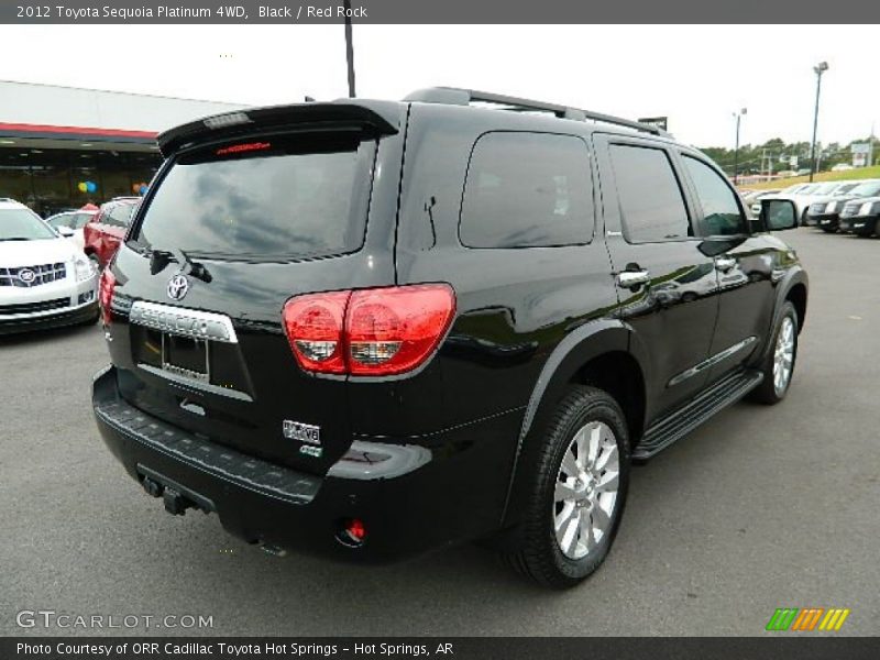 Black / Red Rock 2012 Toyota Sequoia Platinum 4WD