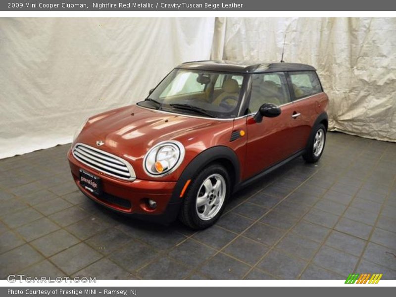 Nightfire Red Metallic / Gravity Tuscan Beige Leather 2009 Mini Cooper Clubman