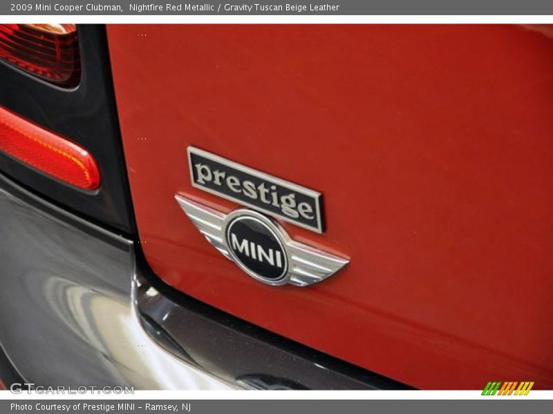 Nightfire Red Metallic / Gravity Tuscan Beige Leather 2009 Mini Cooper Clubman
